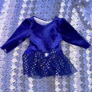 american girl doll blue dress and snow set